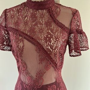 Lace cocktail dress, wedding attire, formalwear, mini dress, one of a kind, 4